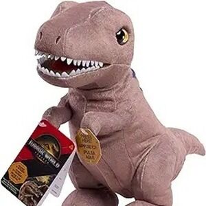 JURASSIC WORLD Rebirth Roaring T-Rex, 10.5 Inch Interactive Plush NEW w/ Tags!